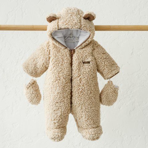 Хутряний комбінезон "Teddy" Коричневий 62 (0-3 міс) &mdash; фото